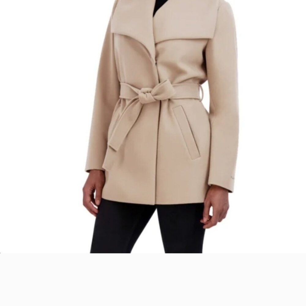 NWT Tahari Luxe Ladies' Faux Wool Wrap Coat,   XXL 2X 3X - Picture 3 of 10